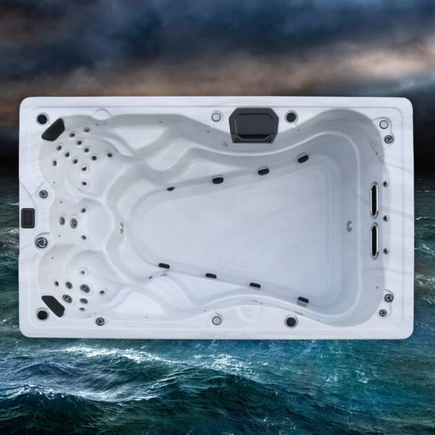 Neptune Swim Spa – compact 3.6m swim spa with hydrotherapy seating