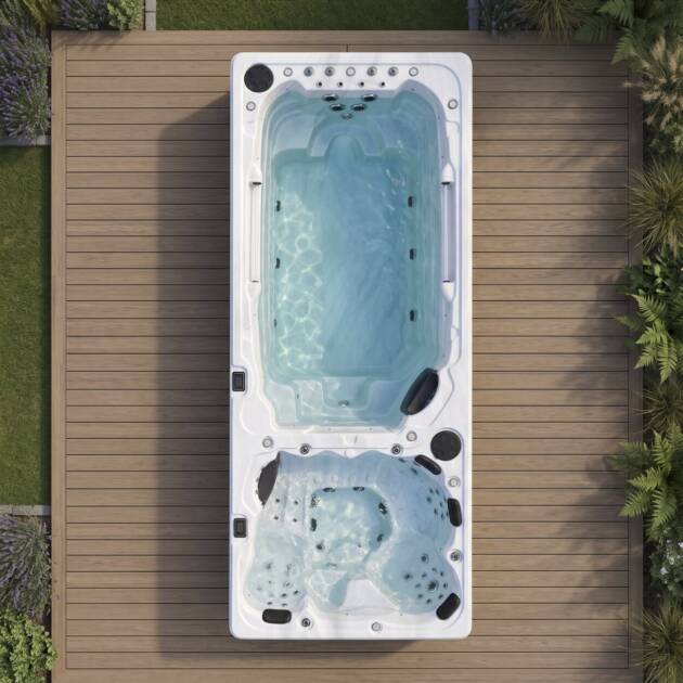 Vesta Swim Spa – 5.8m flagship swim spa with hydrotherapy zone