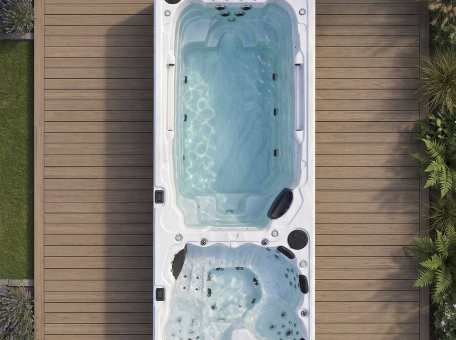 Vesta Swim Spa – 5.8m flagship swim spa with hydrotherapy zone