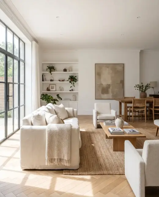 Refurbished living space interior by RJS Innovative Building